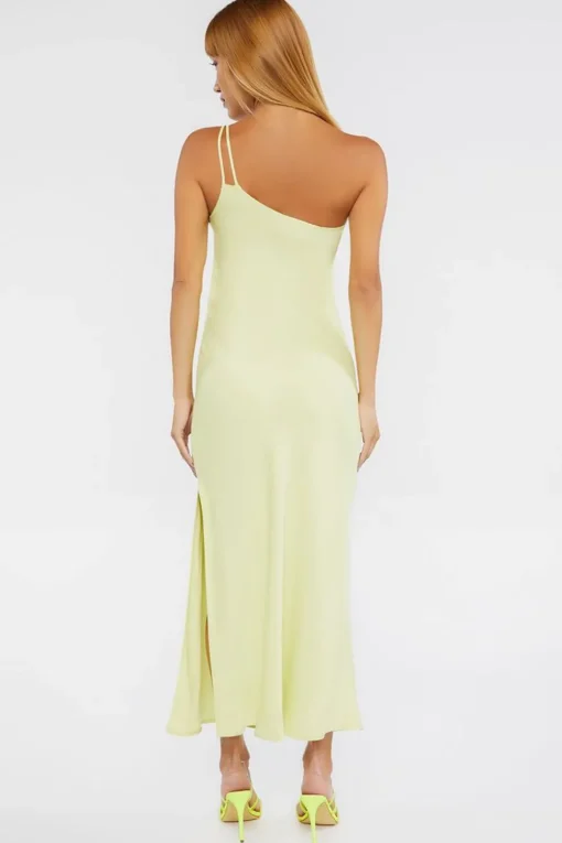 O-Ring One-Shoulder Maxi Dress