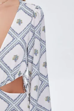 Ornate Print Cutout Romper