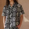 Ornate Print Linen-Blend Shirt