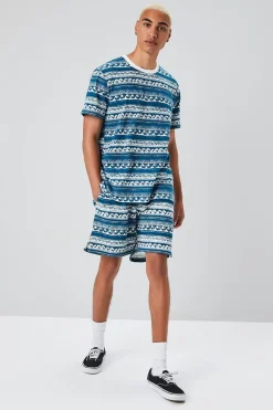 Ornate Wave Print Shorts