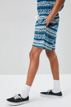 Ornate Wave Print Shorts