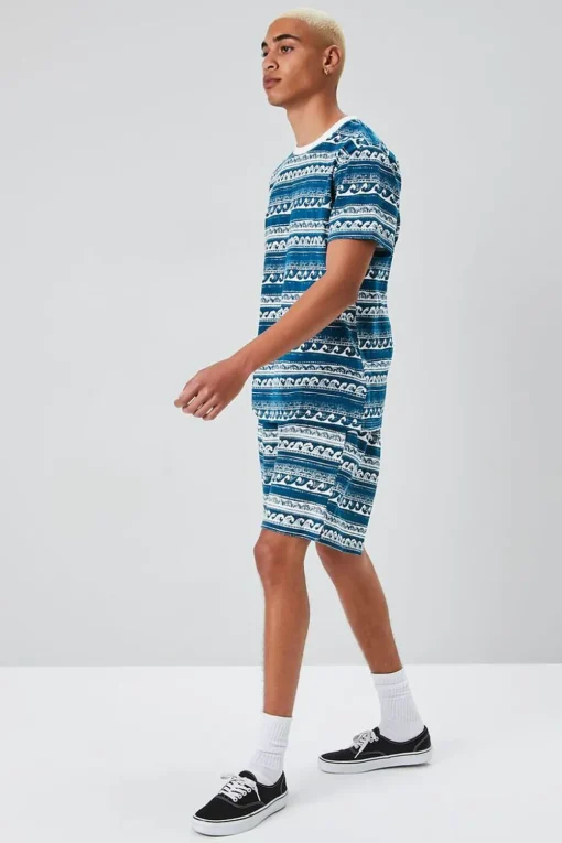 Ornate Wave Print Shorts