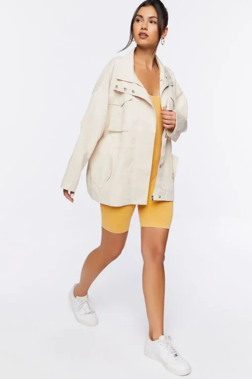 Oversized Snap-Button Shacket