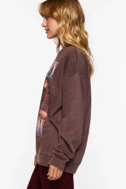 Oversized Whitney Houston Graphic Pullover