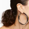 Oversized Wide-Band Hoop Earrings