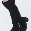 Over-The-Knee Lug-Sole Boots