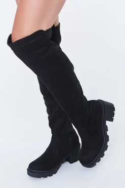 Over-The-Knee Lug-Sole Boots