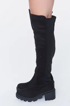 Over-The-Knee Lug-Sole Boots