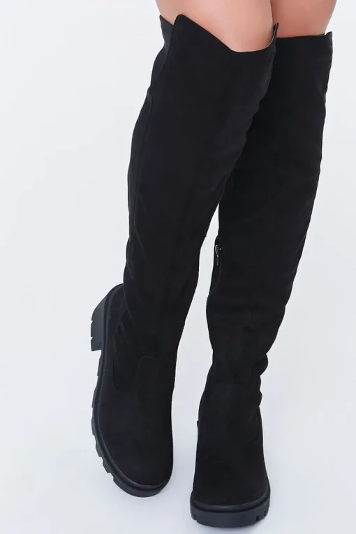 Over-The-Knee Lug-Sole Boots