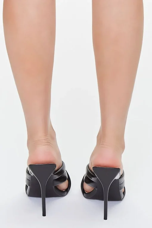 Padded Faux Leather Stiletto Heels