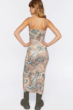 Paisley Cutout Midi Dress