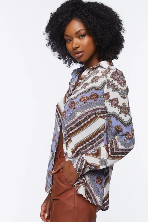 Paisley Print Buttoned Shirt