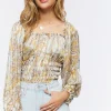 Paisley Print Chiffon Bodysuit
