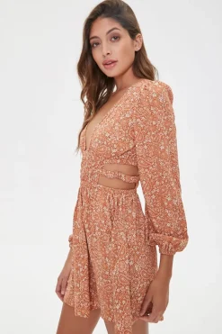 Paisley Print Mini Dress