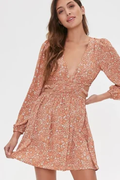 Paisley Print Mini Dress