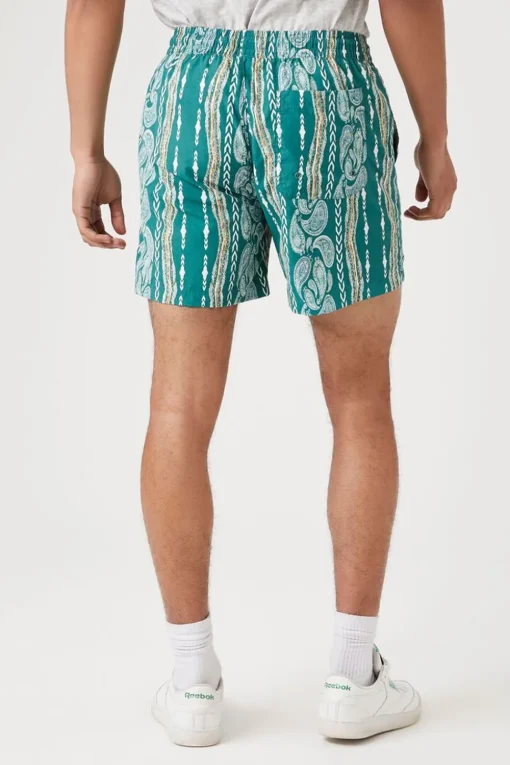 Paisley Print Swim Trunks