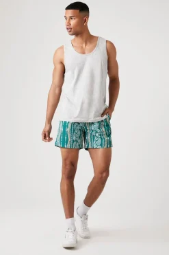 Paisley Print Swim Trunks