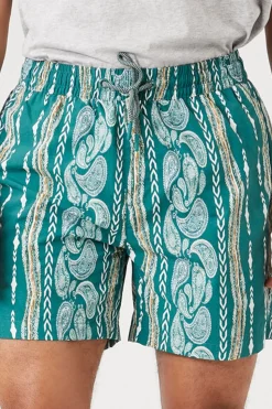 Paisley Print Swim Trunks