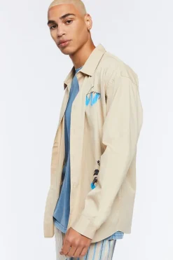 Palm Tree Print Graphic Shirt
