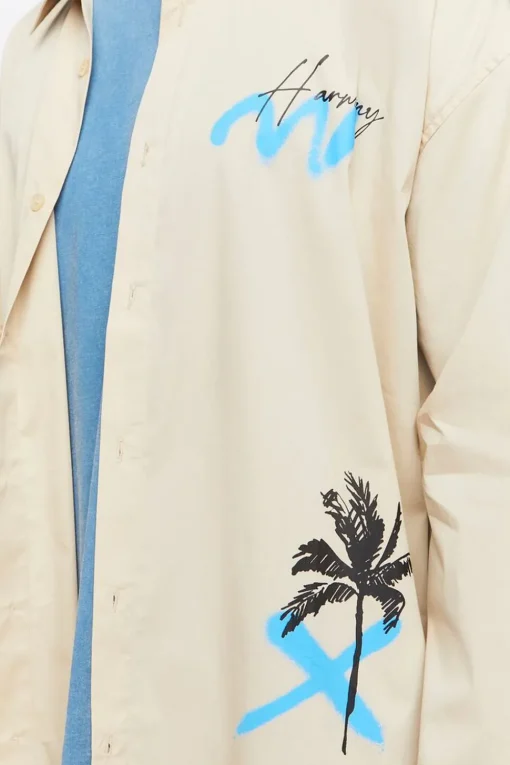 Palm Tree Print Graphic Shirt