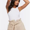 Paperbag High-Rise Shorts