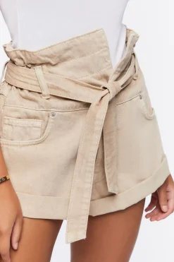 Paperbag High-Rise Shorts