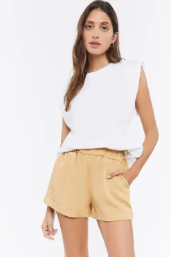 Paperbag Mid-Rise Shorts