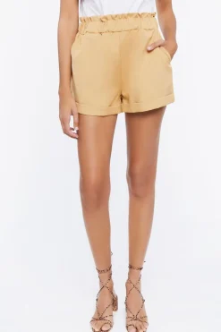 Paperbag Mid-Rise Shorts
