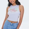 Paradise Found Graphic Cutout Crop Top