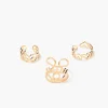 Peace Sign & Heart Toe Ring Set