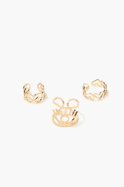Peace Sign & Heart Toe Ring Set