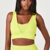 Perforated V-Neck Sports Bra