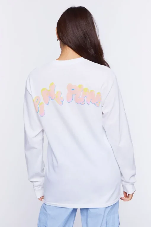 Pink Planet Long-Sleeve Graphic Tee
