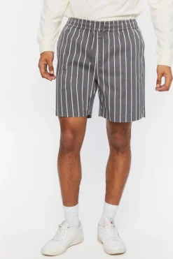 Pinstriped Drawstring Shorts