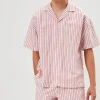 Pinstriped Linen-Blend Shorts