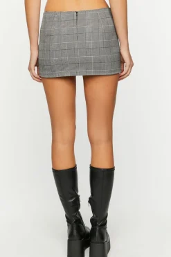 Plaid A-Line Mini Skirt