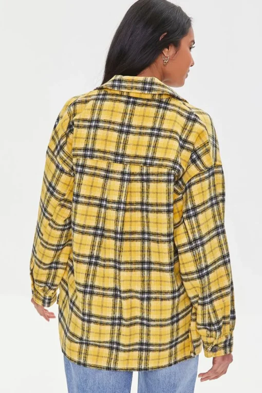 Plaid Button-Front Shacket