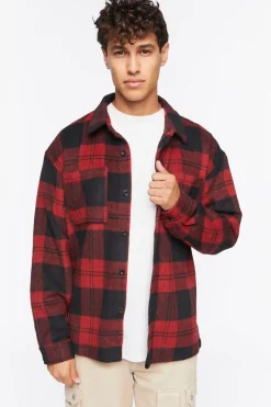 Plaid Button-Up Shirt