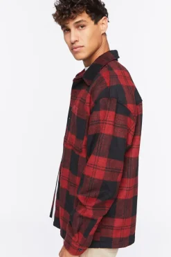 Plaid Button-Up Shirt