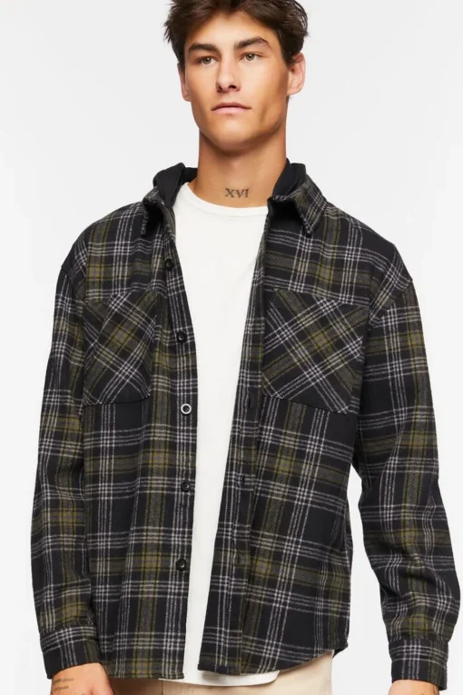 Plaid Combo Flannel Shirt