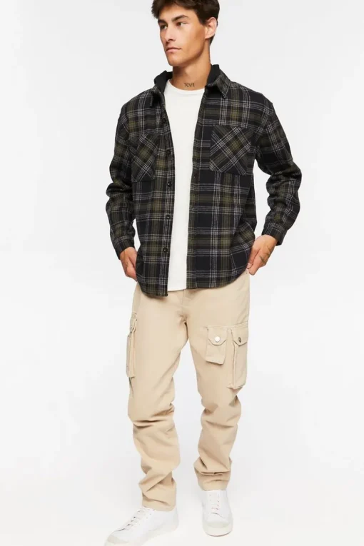 Plaid Combo Flannel Shirt