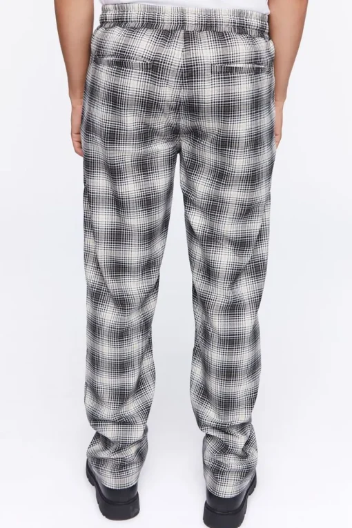 Plaid Drawstring Joggers