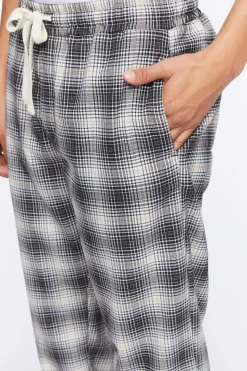 Plaid Drawstring Joggers