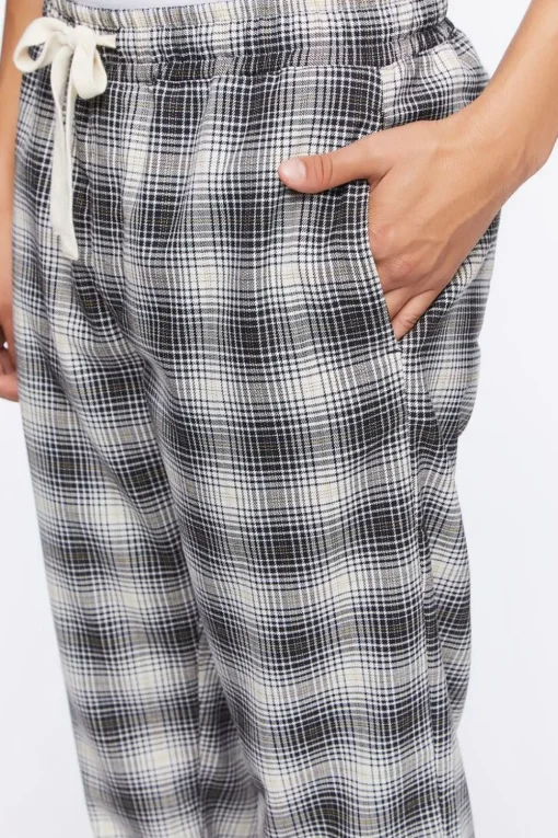 Plaid Drawstring Joggers