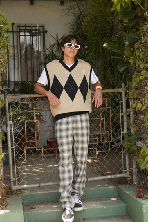 Plaid Drawstring Joggers