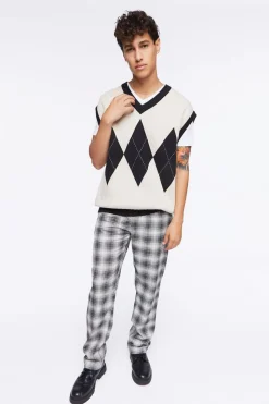Plaid Drawstring Joggers