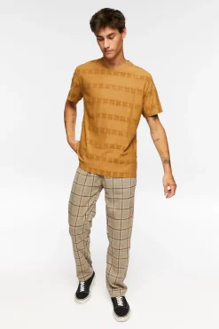 Plaid Drawstring Trousers