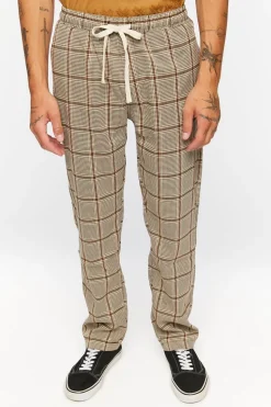 Plaid Drawstring Trousers
