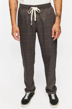 Plaid Drawstring Trousers