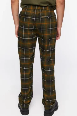 Plaid Drawstring Trousers
